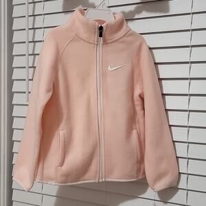 Nike Girls Echo Pink Soft Fleece Full Zip Jacket Mock Neck NWT Size 4-5 Yrs